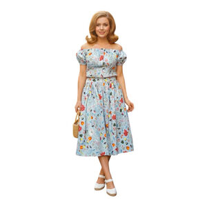 Dapper Day First Frost Floral Skirt Set Ayumi Takahashi M NWT